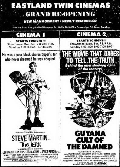 Eastland Twin Theatres - January 25 1980 Ad